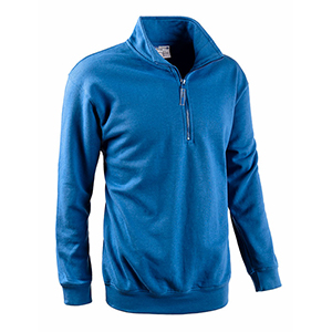Felpa mezza zip SMASH - Blu Royal
