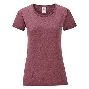 Maglietta donna in cotone ICONIC 150 T - Bordeaux mèlange