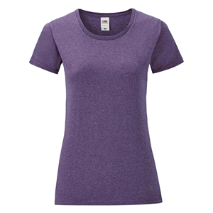 Maglietta donna in cotone ICONIC 150 T - Viola mèlange