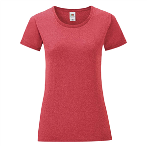 Maglietta donna in cotone ICONIC 150 T - Rosso mèlange vintage