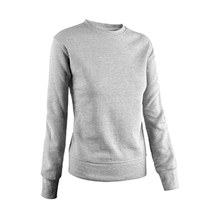 Felpa da donna girocollo ROUND - Grigio Melange
