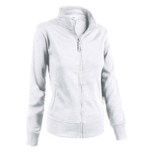 Felpa da donna con zip SKIP - Bianco