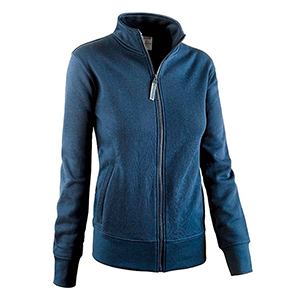 Felpa da donna con zip SKIP - Blu Navy