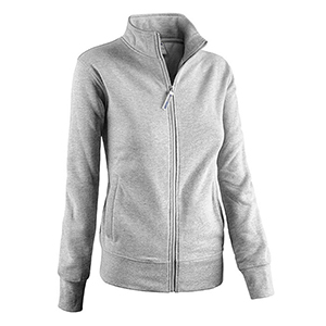 Felpa da donna con zip SKIP - Grigio Melange