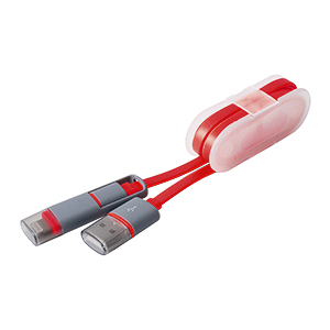 Cavetto usb con adattatori YOD - Rosso