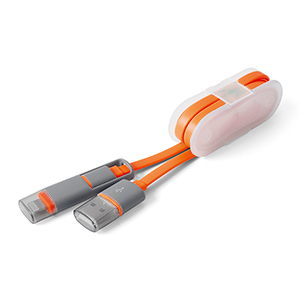 Cavetto usb con adattatori YOD - Arancio