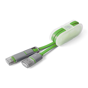 Cavetto usb con adattatori YOD - Verde Chiaro