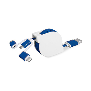 Cavetto di ricarica retrattile GIMEL 2.0 - Blu Navy