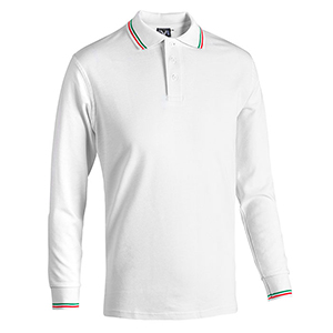 Polo sport maniche lunghe BECKER SPORT - Bianco