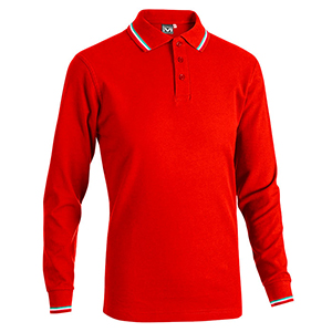 Polo sport maniche lunghe BECKER SPORT - Rosso