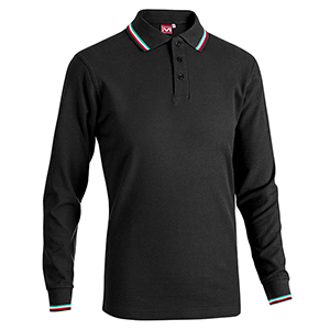 Polo sport maniche lunghe BECKER SPORT - Nero