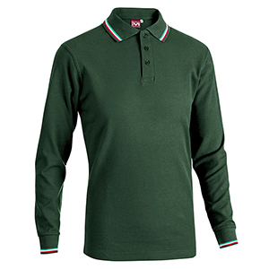 Polo sport maniche lunghe BECKER SPORT - Verde Scuro