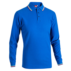 Polo sport maniche lunghe BECKER SPORT - Blu Royal