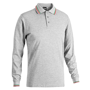 Polo sport maniche lunghe BECKER SPORT - Grigio Melange