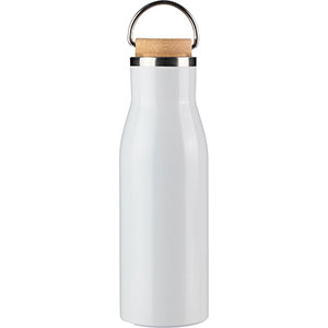Borraccia in acciaio inox riciclato ALINE - Bianco