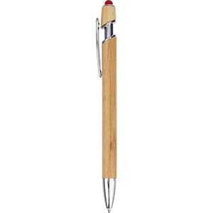 Penna in legno con touch DARREN - Rosso