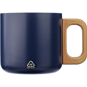 Tazza termica manico legno DWIGHT - Blu