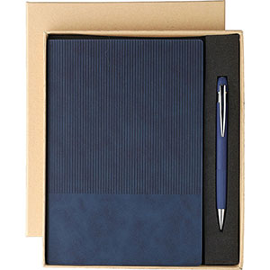 Set ufficio con taccuino e penna TAREK ORIGINAL - Blu