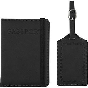 Porta passaporto ed etichetta bagagli ZANI - Nero