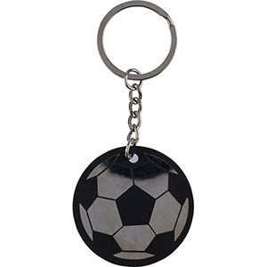 Portachiavi in metallo a forma pallone da calcio CIRO - Nero