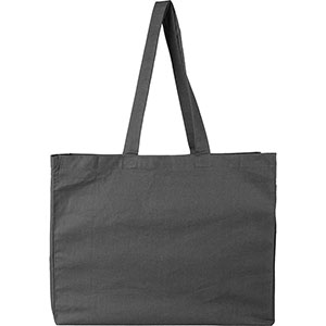 Borsa in cotone con soffietto MALEYA - Grigio