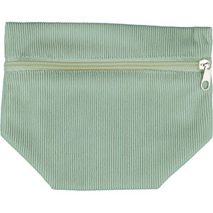 Pochette beauty in velluto a coste TIA - Verde pastello