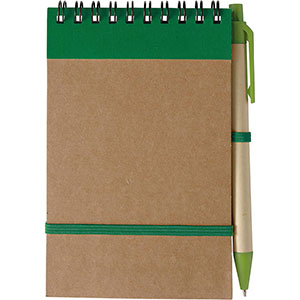 Blocchetto con penna a sfera EMORY - Verde