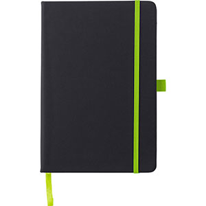 Quaderno nero con elastico colorato CHARLENE - Calce
