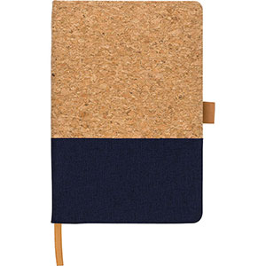 Taccuino in sughero e cotone TREVOR - Blu
