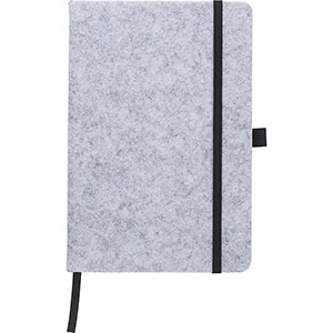 Quaderno in feltro con portapenna HARPER - Grigio