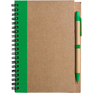 Quaderno spiralato con penna STELLA - Verde
