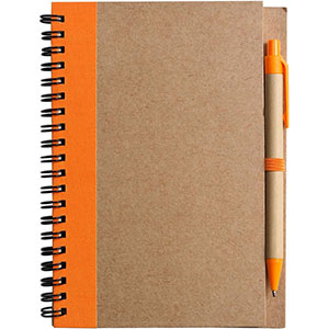 Quaderno spiralato con penna STELLA - Arancio