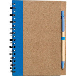 Quaderno spiralato con penna STELLA - Celeste