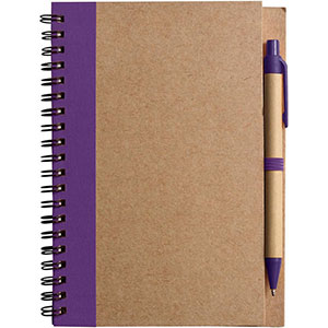 Quaderno spiralato con penna STELLA - Viola