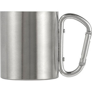 Tazza in acciaio con moschettone NELLA - Argento
