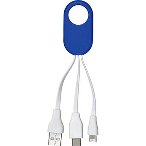 Cavo di ricarica 3 in 1 PILAR - Blu
