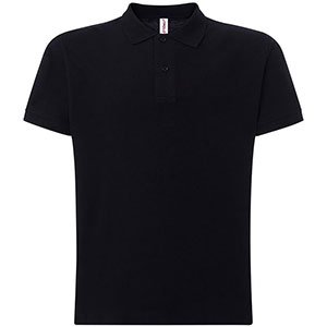 Polo uomo in 100% cotone JT - Nero