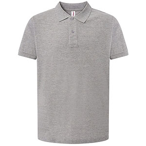 Polo uomo in 100% cotone JT - Grigio Melange
