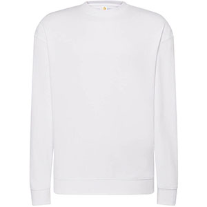 Felpa unisex girocollo JT - Bianco