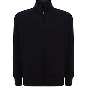 Felpa unisex con zip PREMIUM JT - Nero