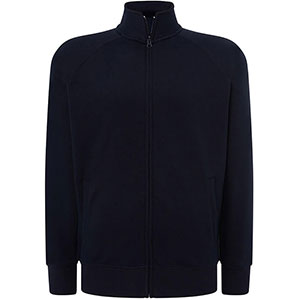 Felpa unisex con zip PREMIUM JT - Blu Navy
