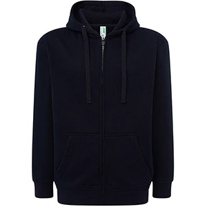 Felpa unisex cappuccio e zip PREMIUM JT - Blu Navy