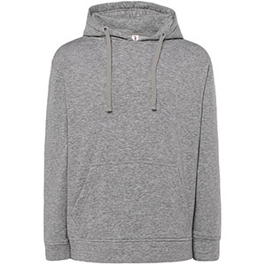 Felpa con cappuccio unisex JT - Grigio Melange