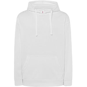 Felpa con cappuccio unisex JT - Bianco