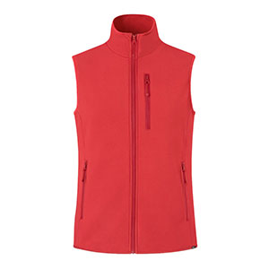 Gilet in sofshell JANDRO - Rosso