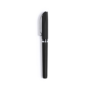 Penna roller con finitura gommata BANDAX - Nero