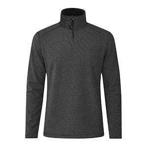 Maglia in pile melange ARSUK - Nero