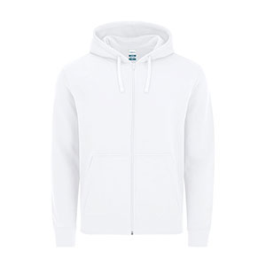 Felpa con cappuccio e zip ASTRO - Bianco