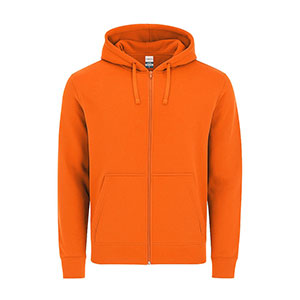 Felpa con cappuccio e zip ASTRO - Arancio