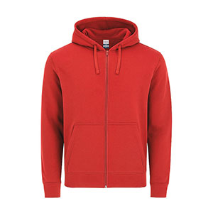 Felpa con cappuccio e zip ASTRO - Rosso